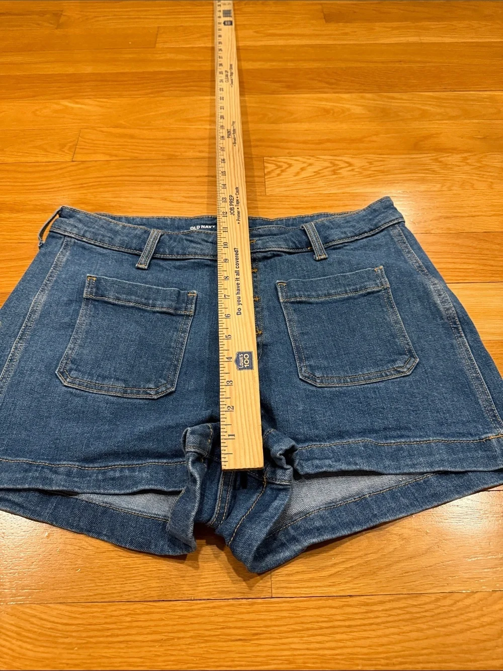 Old Navy button fly high-rise jeans shorts size 12.